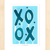 Love Letters Aqua - Fine Art Print