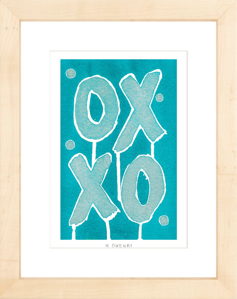 Love Letters Teal - Fine Art Print