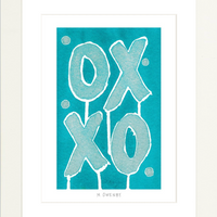 Love Letters Teal - Fine Art Print