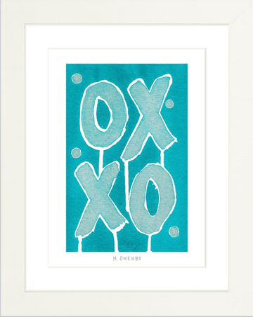 Love Letters Teal - Fine Art Print (Unframed)