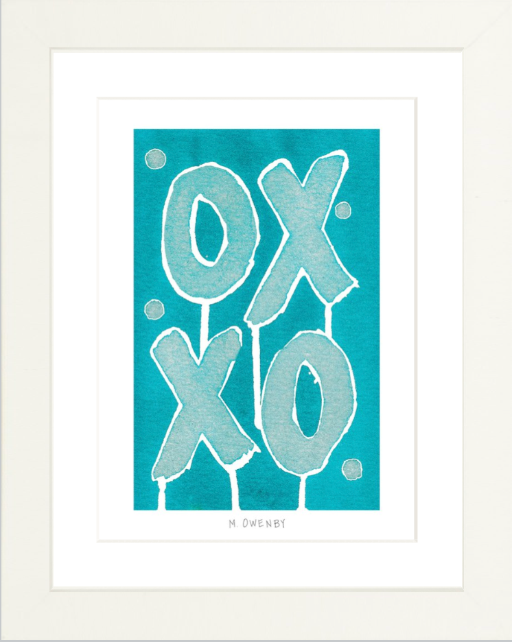 Love Letters Teal - Fine Art Print