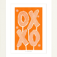 Love Letters Tangerine - Fine Art Print