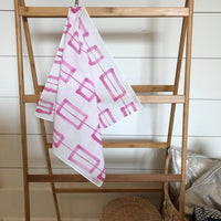 Hand-Painted Scarf - Magenta Windows - Michelle Owenby Design